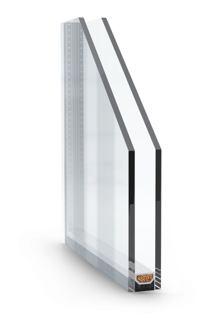 Bird-safe insulated glass, cut away