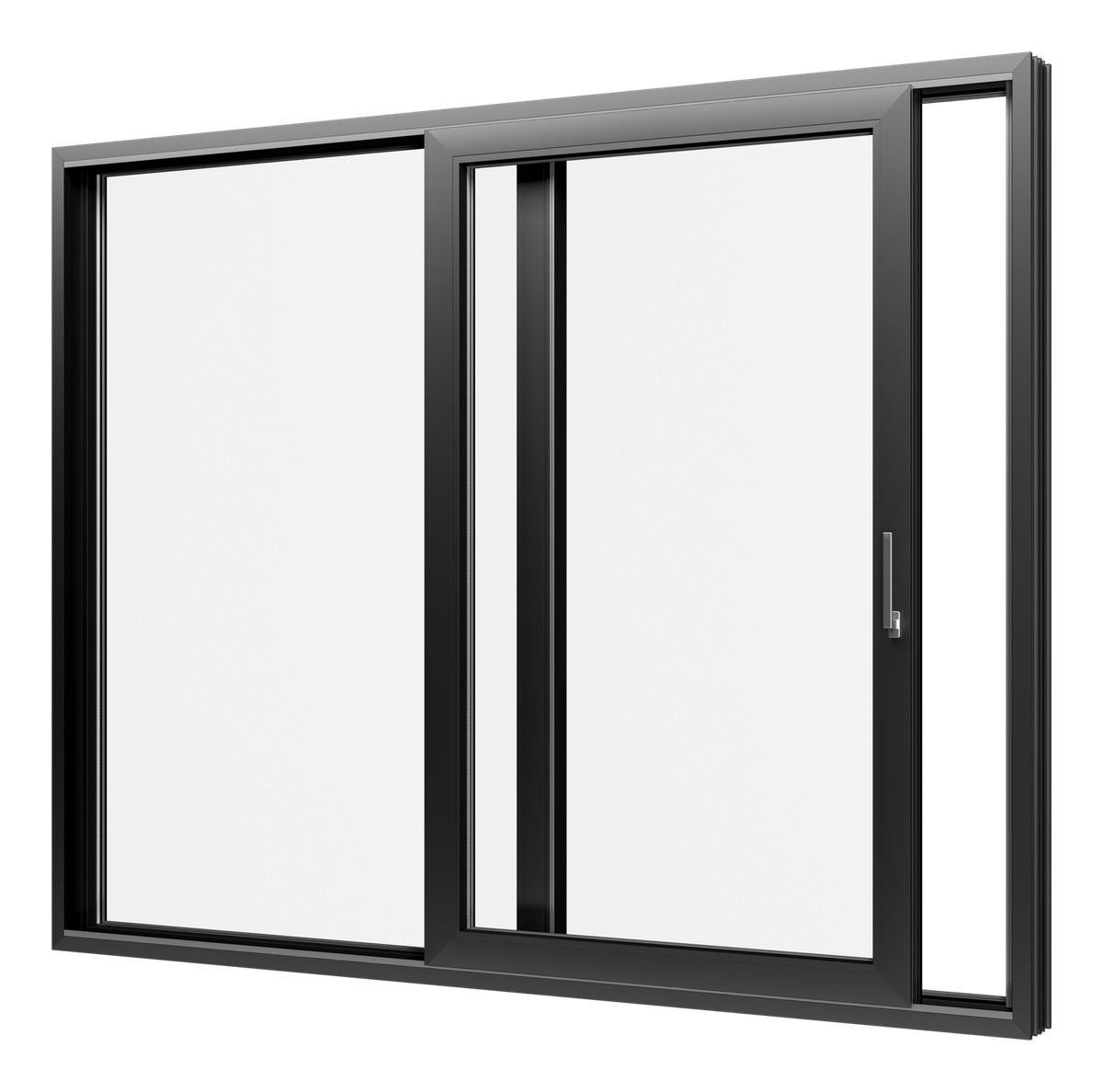 Vistaza sliding door, two panels, black